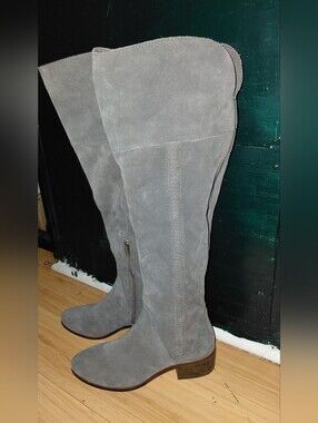 Vince Camuto Women's Over-the-Knee Suede Boots - Gray Size 9.5
